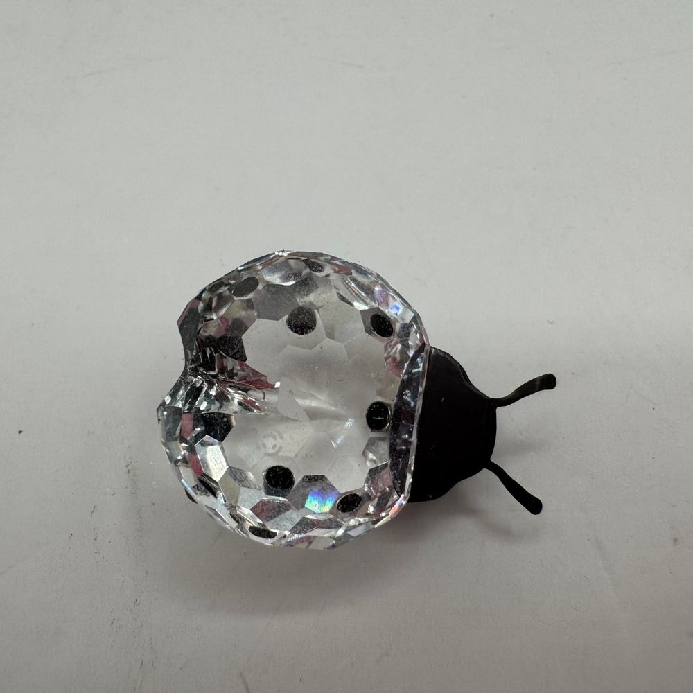 Swarovski Crystal Ladybug Figurine Small Clear Black Retired 190858 Excellent - Picture 6 of 7